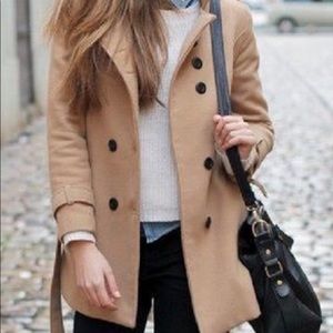 Women’s Brown Wool Peacoat